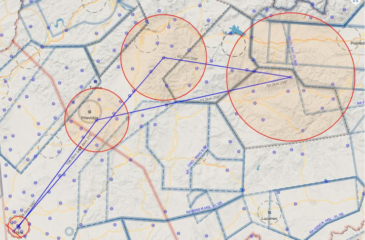 Ilustrace 1 z 10 ze zprávy LNVÚ SKA2025003: Událost lietadlá ASG 29E (D-KEPH) - Janíkovce