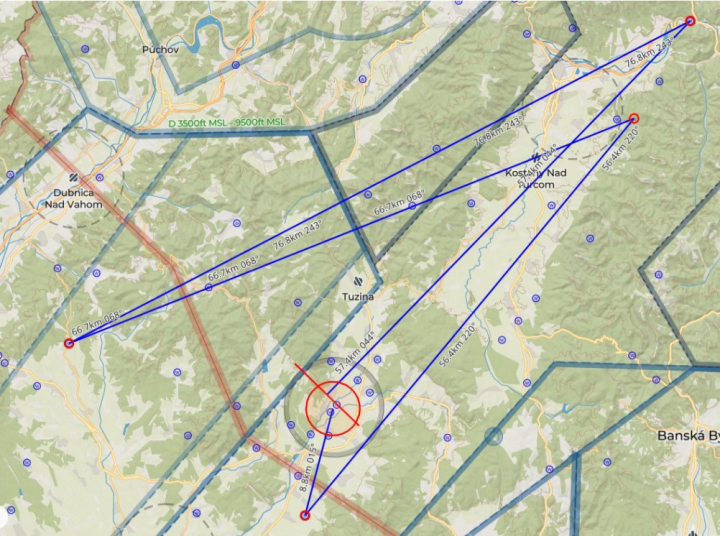 Ilustrace 2 z 15 ze zprávy LNVÚ SKA2022005: Událost lietadlá LY-GBI SZD-48-3 Jantar - Standard 3 a SP-3688 SZD-48-3 Jantar - Standard 3 - Trebostovo