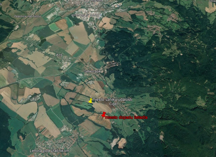 Illustration 2 of 7 from LNVÚ report SKA2022008: Event aircraft D-MLXM Dynamic WT-9 at LZPE (PRIEVIDZA)